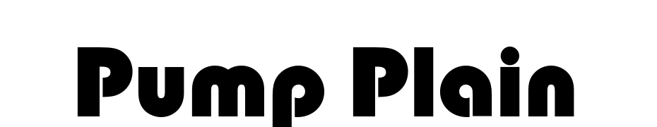 Pump Plain Font Download Free